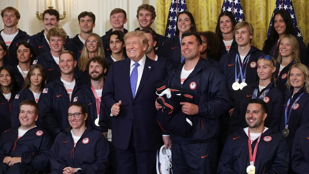 Trump hosts Team USA Winter Olympians at White House after document gold haul