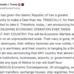 Trump vows crushing new financial operation towards Iran, warns allies