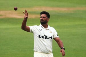 Auqib Nabi castles batter with a elegant supply to choose up 2nd wicket for Surrey in County Championship 2026 [Watch]