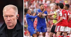 Paul Scholes suspects World Cup subject between Declan Rice and Morgan Rogers after ‘most annoying’ second in Arsenal win over Chelsea