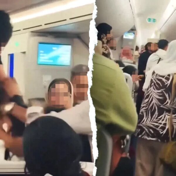 Fierce brawl between flight passengers erupts midair on London-bound flight