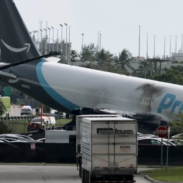 Amazon cargo aircraft crashes into a number of automobiles, forcing Miami airport…