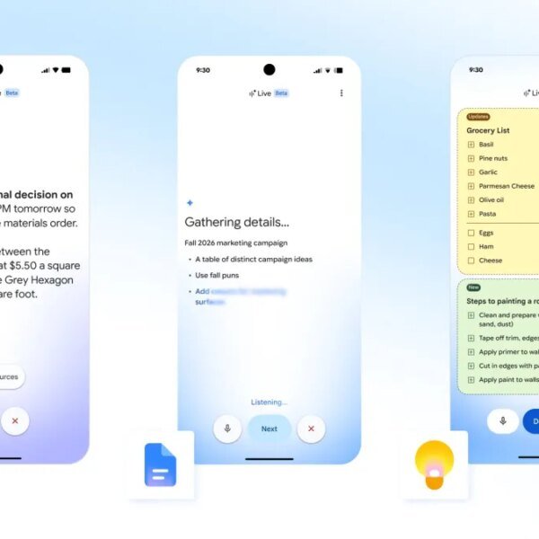 Google launches AI voice options in Gmail, Docs, and Keep