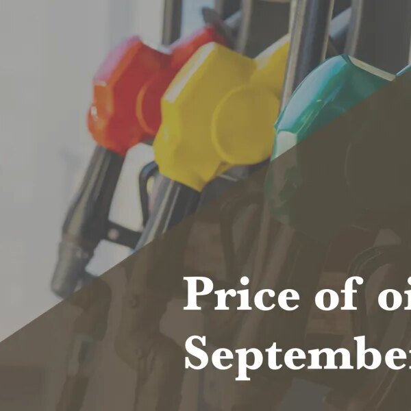 Current value of oil as of Sept. 3, 2026