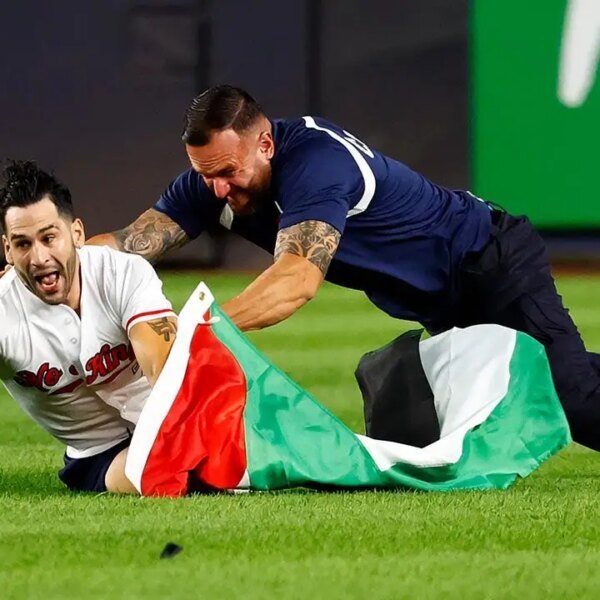 Yankee stadium safety deal with discipline invader waving Palestinian flag throughout 9/11&hellip;