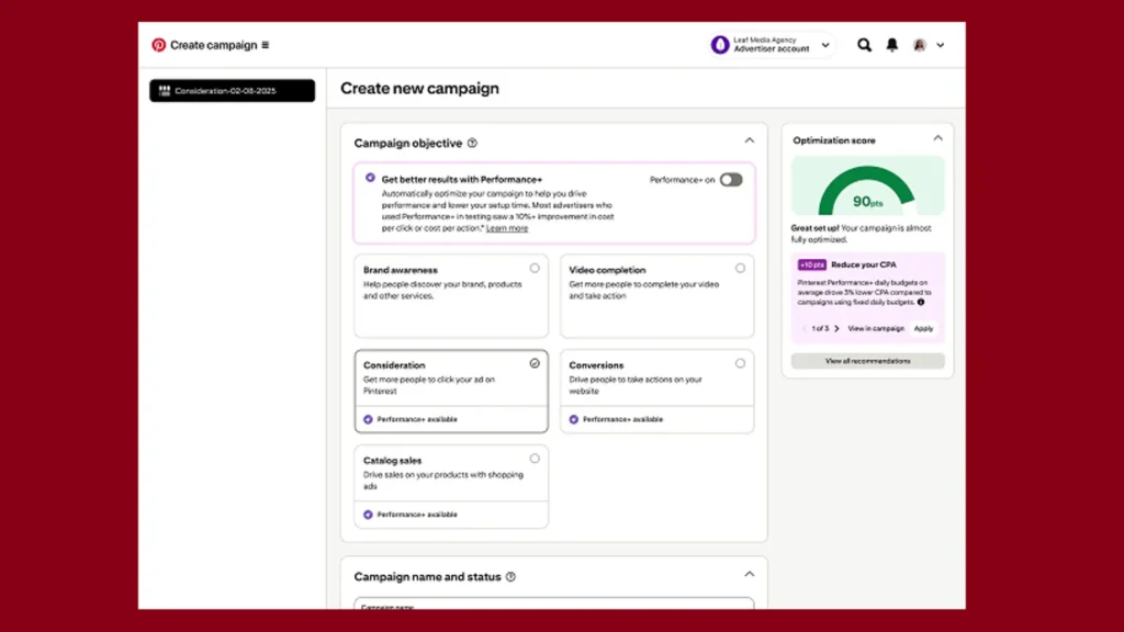 Pinterest affords predictive optimization for Performance+