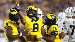 Michigan Wolverines fend off surprising upset bid from Western Michigan in early season thriller
