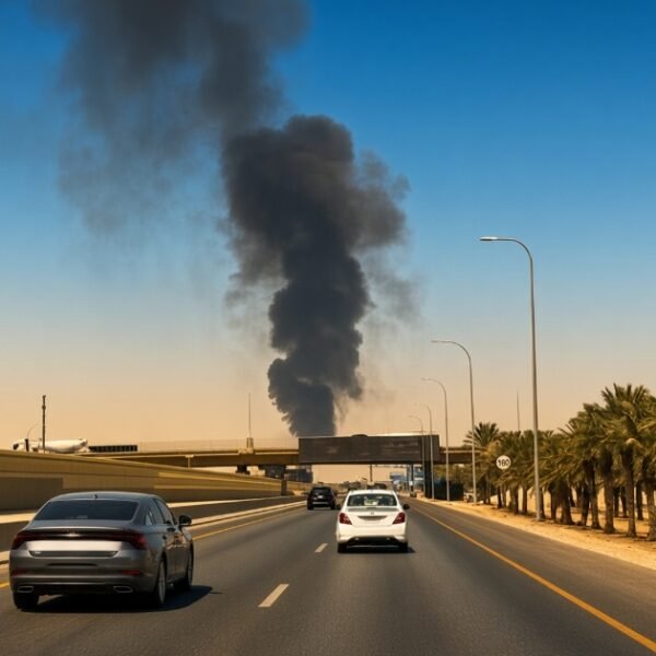 NOW: Flames and Smoke Seen Rising in Riyadh Airport After Warnings of…