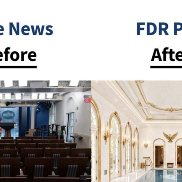 Trump Floats Replacing White House Briefing Room With Original FDR Pool? *…