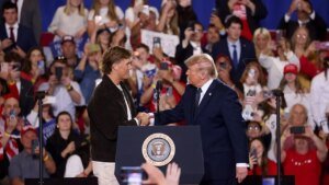 As anticipated, media mocks Jaxson Dart damage as a result of he dared to introduce Trump on stage