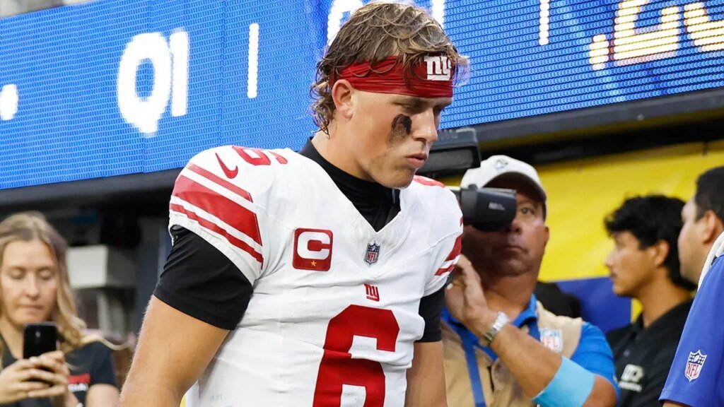 Giants’ Jaxson Dart tried to reenter sport with knee harm however had jersey taken away: experiences