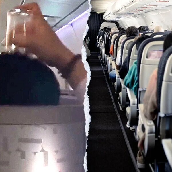 An EVA Air flight passenger makes use of ingesting glass to scratch…