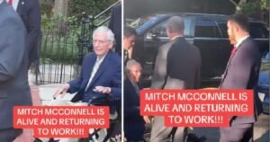 EXCLUSIVE VIDEO: TGP Reporter Myles Morell Films Mitch McConnell Being Wheeled Out to Car to Attend Senate Vote * The Gateway Pundit * by Myles Morell
