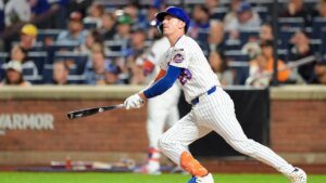 Brutal MLB collision leaves New York Mets first baseman Jared Young immobile on the sector