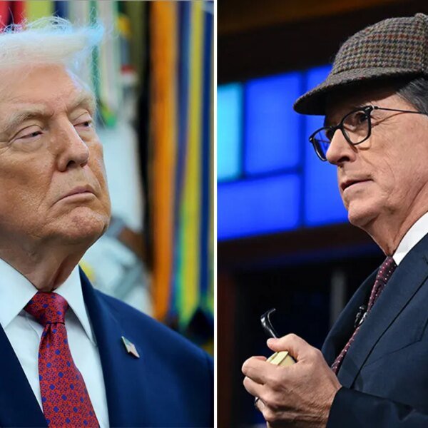 Stephen Colbert dodges Trump query after Emmy win for ‘Late Show’