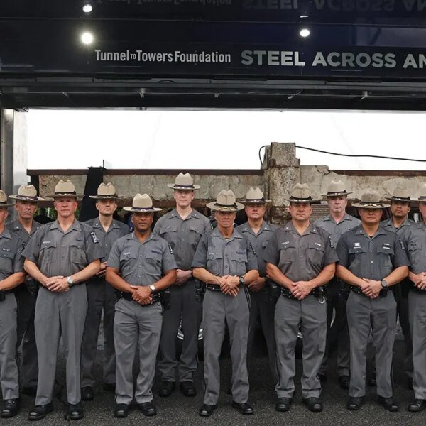 World Trade Center metal beam arrives at West Point for 9/11 tour