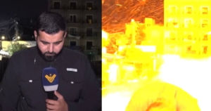 Viral Clip Shows Pro-Terrorist Reporter for Hezbollah-Controlled Station Nearly Being Hit by Israeli Airstrike in Lebanon (VIDEO)