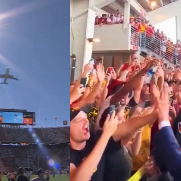 WATCH: Trump Buzzes Over University of Tennessee Football Stadium on Air Force…