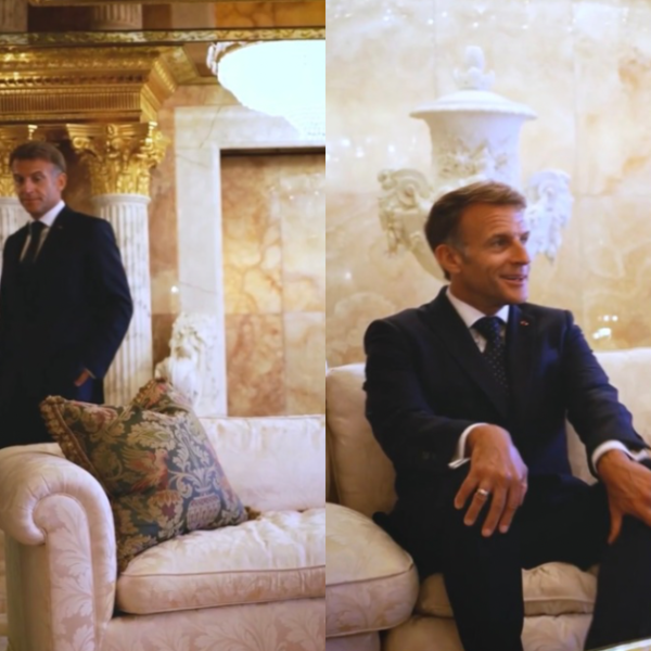 WATCH: French President Emmanuel Macron Inside Look from Meeting at Trump’s Golden…