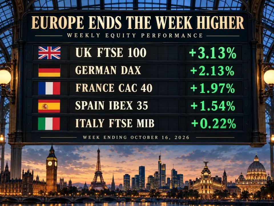 European shares end larger, posting weekly beneficial properties as U.S. expertise shares battle