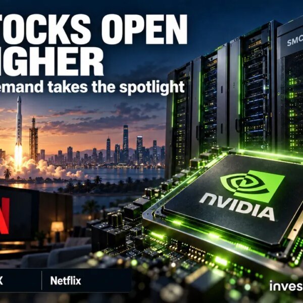 US shares open greater as earnings and AI demand take heart stage