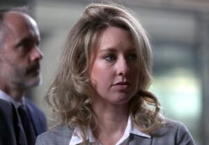 Pretend you are sitting at Elizabeth Holmes’ desk on this weirdly detailed web site