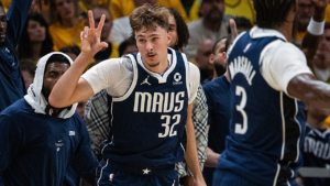Mavericks star Cooper Flagg exits recreation after laborious foul sparks shoving match vs Pacers