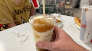 Costco apple pie sundae with comfortable serve is $2.99 for restricted time