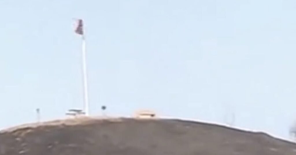 Amazing! American Flag Still Flying on Top of Patriots Hill in Orange County After Fire Torches Hillside (VIDEO)