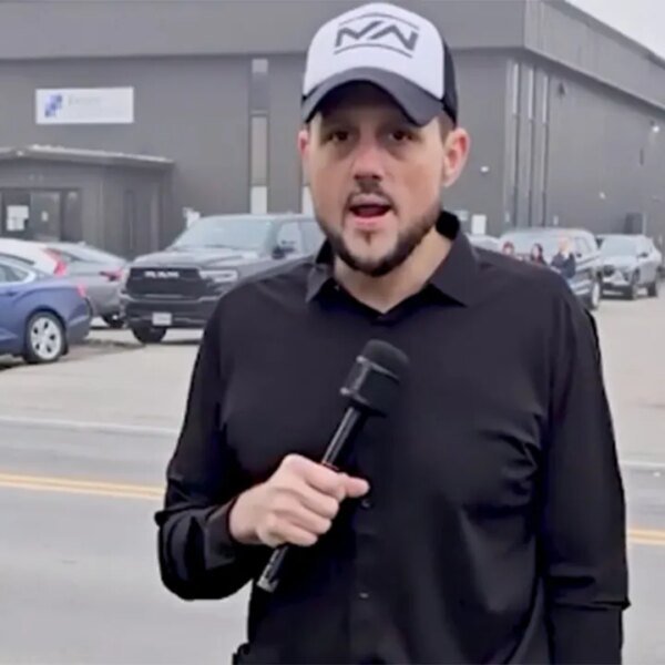 Maine Wire reporter Joe Sokol almost run over exterior Bangor clinic