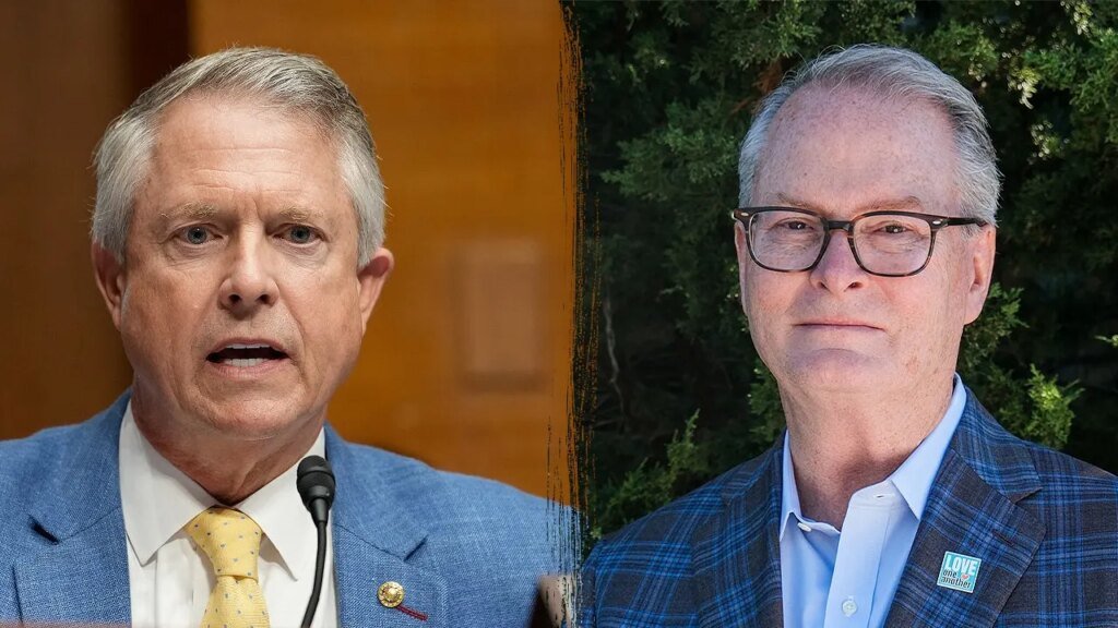 Kansas Senate rivals conflict over Trump, celebration loyalty in heated debate