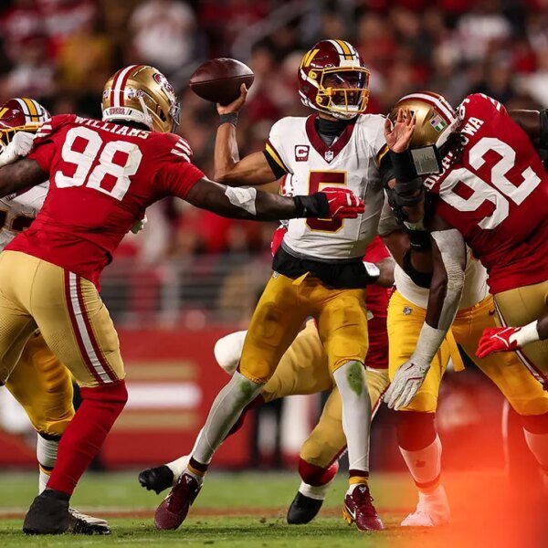 Terry McLaurin carted off, Mike Evans damage as 49ers maintain off Commanders…