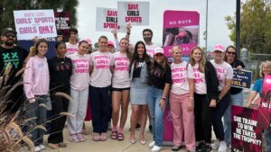 Woman says public was pressured to depart California discussion board over her ‘Save Girls Sports’ shirt
