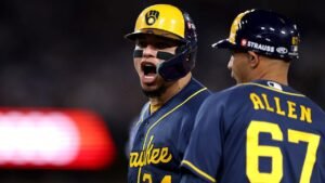 Brewers steal Game 3 on Dodgers’ residence turf to go up 3-0, pushing LA to brink of elimination